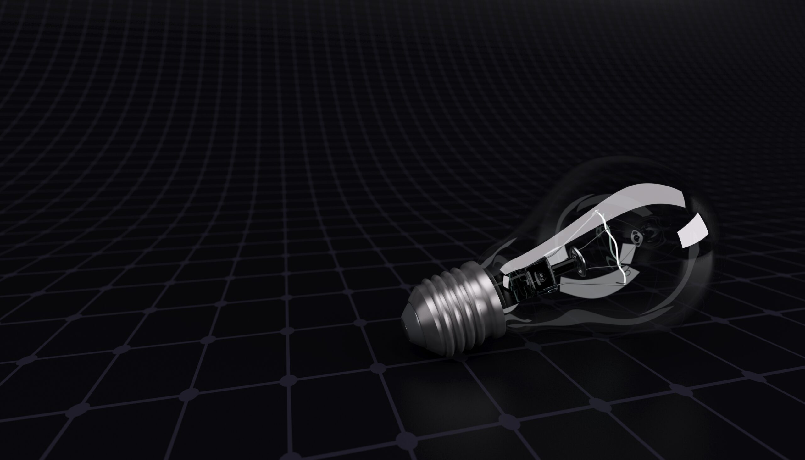 żarówka na czarnym tle